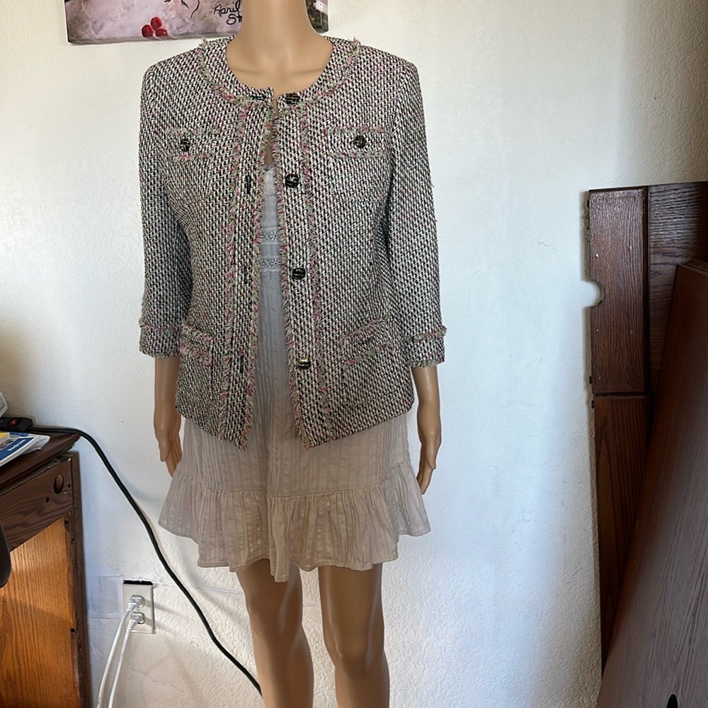 Chic Tweed Jacket - Multicolor - Picture 2 of 9
